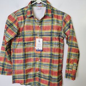 Blue Quail Plaid Shirt UPF 50+ NWT